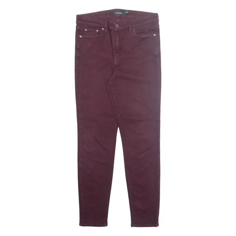 POLO RALPH LAUREN Womens Trousers Maroon Regular Skinny W30 L29
