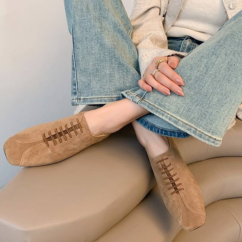 CHIKO Aistys Square Toe Block Heels Oxfords Shoes