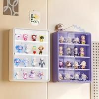Wall Mounted Display Storage Box, 1 Piece Dustproof Collectible Figure Display Rack, Home Organizer for Anime & Collectors, G...