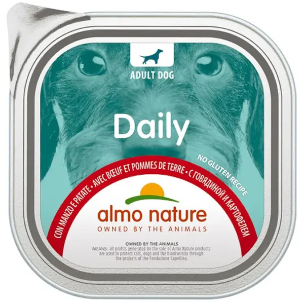 Almo nature Daily Menu with Beef and Potatoes - 300GR