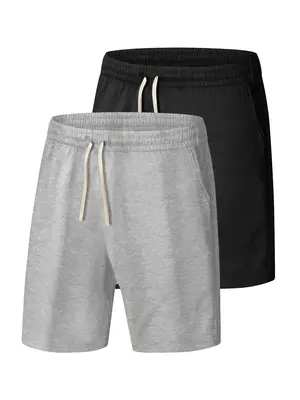 Men's Solid Color Elastic Waist Pocket Shorts, Summer Clothes, Shorts for The Summer, Men's Street Wear Shorts, Loose Casual...