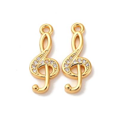 Brass Micro Pave Cubic Zirconia Pendants