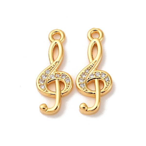 Brass Micro Pave Cubic Zirconia Pendants