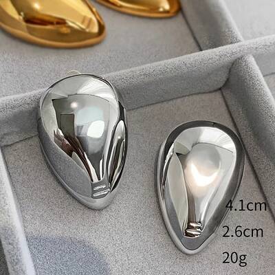 Teardrop Alloy Stud Earrings