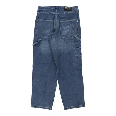 Broke Denim Carpenter Trousers - 35W 32L Blue Cotton