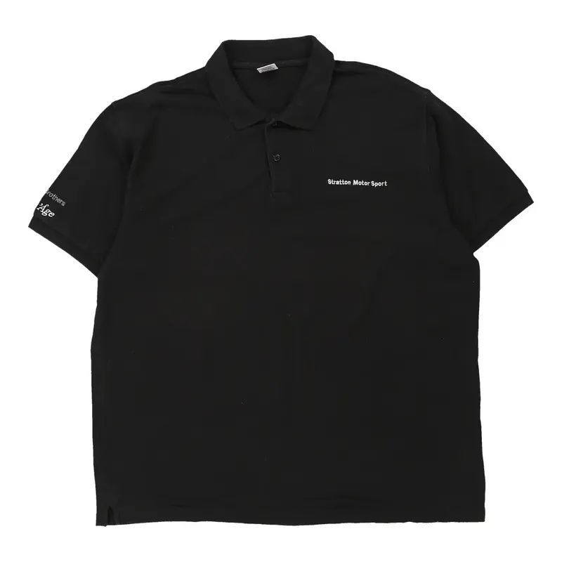 Stratton Motor Sport Fruit Of The Loom Polo Shirt - 2XL Black Cotton