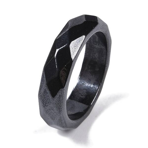 Magnetic Synthetic Hematite Finger Ring for Men Women