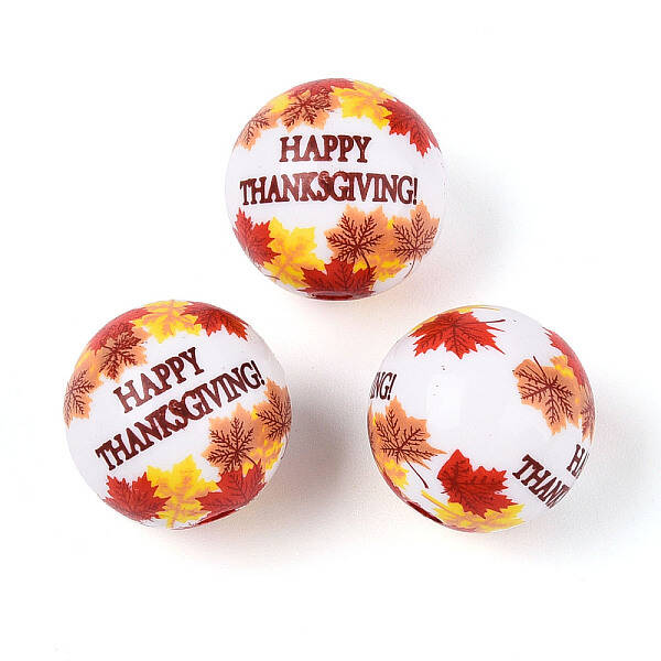 Printed Opaque Acrylic Beads