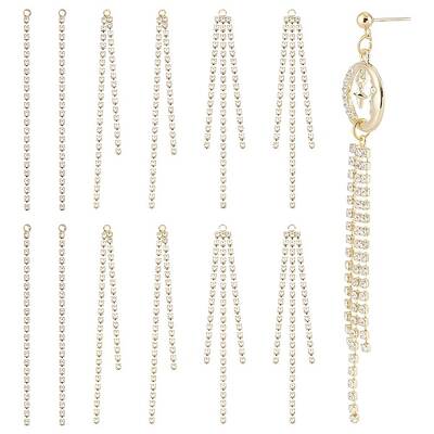 24Pcs 3 Style Brass Rhinestone Cup Chain Big Pendants