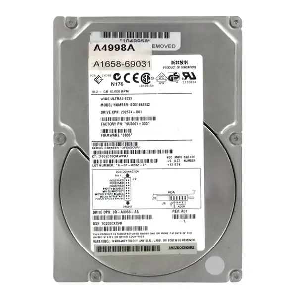 9U3001-030 Seagate 18.4GB Ultra-160 SCSI 10000 3.5-inch 4MB Hard Drive