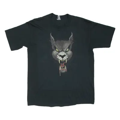 Wolf Mens T-Shirt Black M