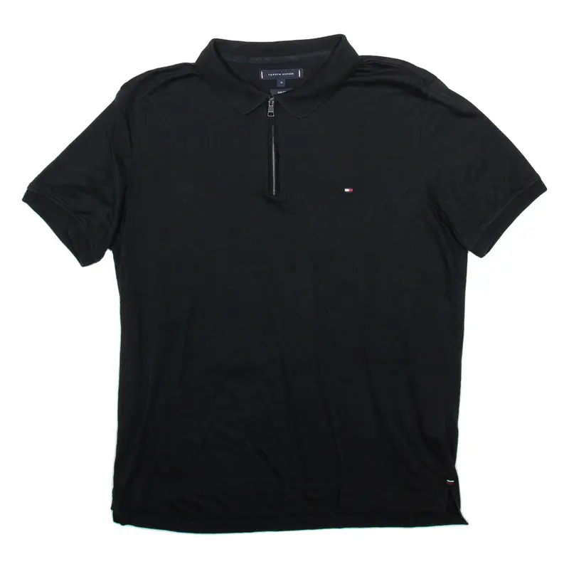 TOMMY HILFIGER Mens Polo Shirt Black XL