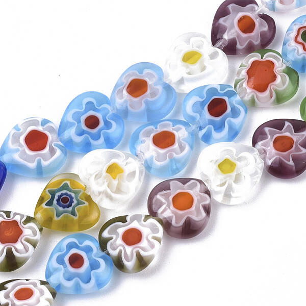 Handmade Millefiori Glass Bead Strands