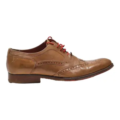 MINELLI Brogue Shoes Brown Leather Mens UK 8