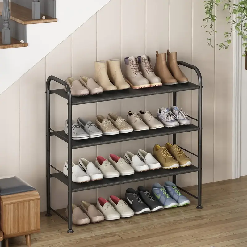 Shoe Rack 2 Tier 3 Tier Storage Organizer for Closet Entryway ,Can store 12-16 pairs of shoes BlackFriday Organizing Shelf