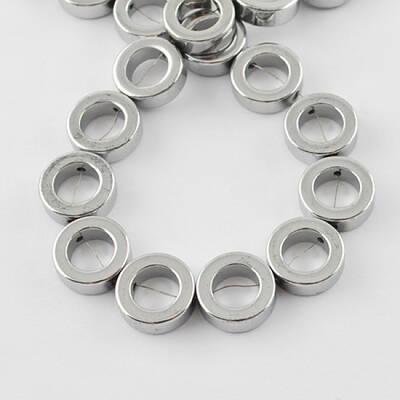 Electroplated Non-magnetic Synthetic Hematite Beads Strands