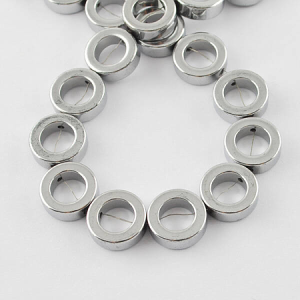 Electroplated Non-magnetic Synthetic Hematite Beads Strands