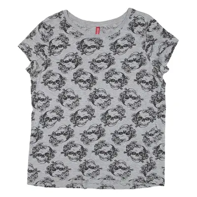 DIVIDED Skulls Womens T-Shirt Grey S