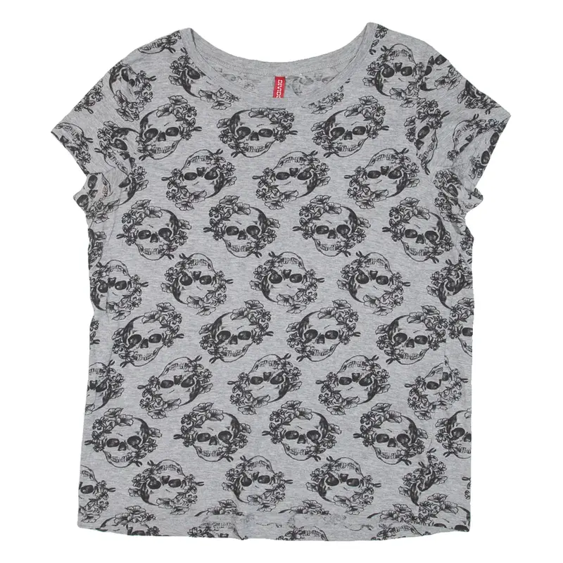 DIVIDED Skulls Womens T-Shirt Grey S