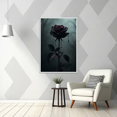 Midnight Rose with Scarlet Drops