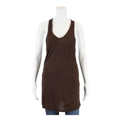 ALEXANDER WANG Plain Racer Back Vest Top Brown Sleeveless Womens M