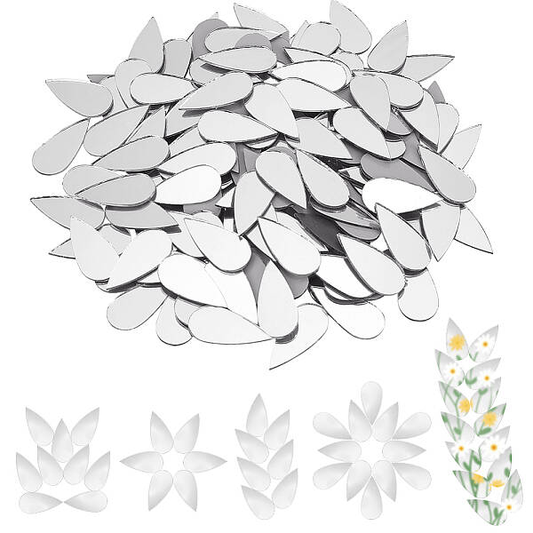 150Pcs Teardrop Glass Cabochons