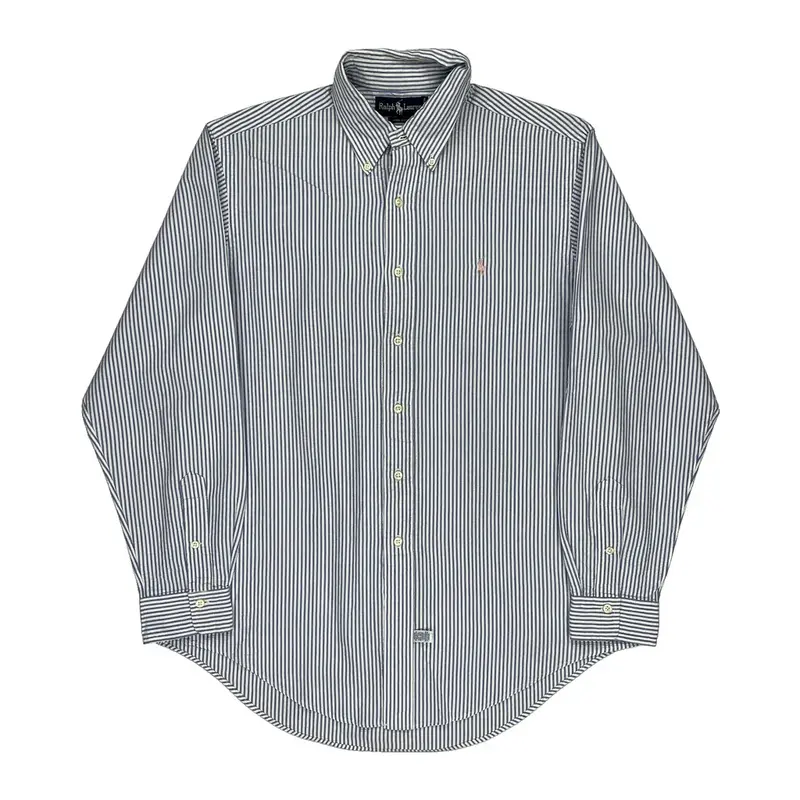 Ralph Lauren Striped Shirt - Large Blue Cotton