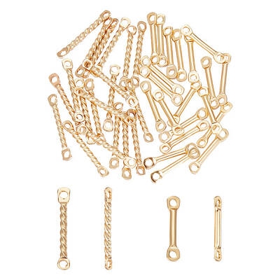 60Pcs 2 Styles 201 Stainless Steel Connector Charms