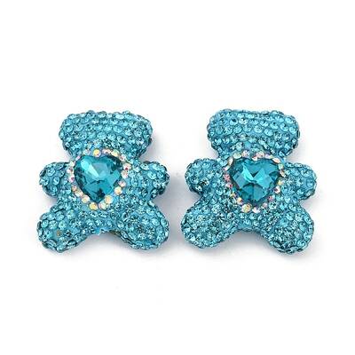 Handmade Polymer Clay Rhinestone Beads