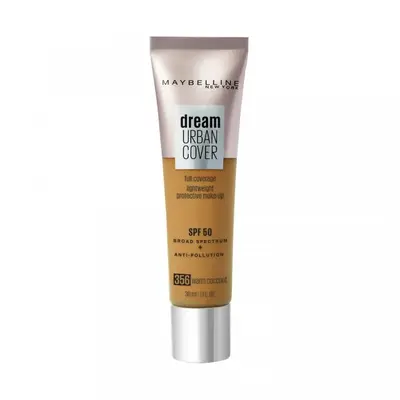 Maybelline Dream Urban Cover Full Cover Cream Foundation 356 Warm Coconut SPF 50 30 ml