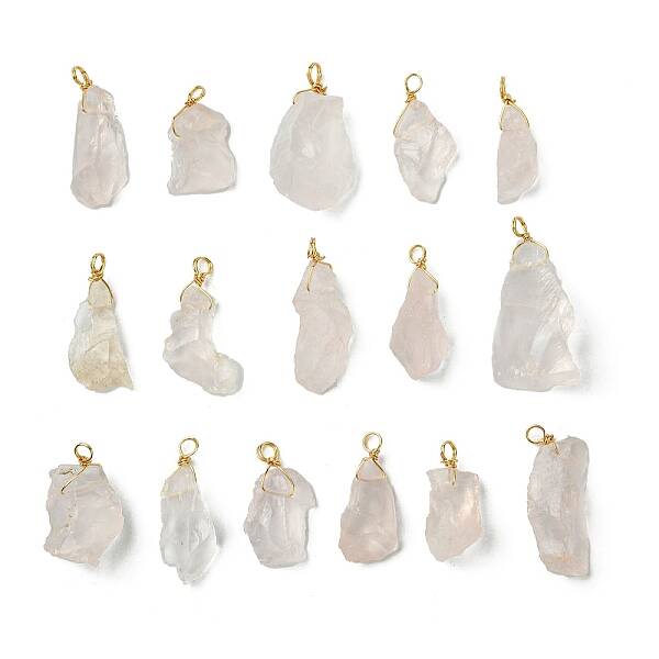 Natural Rose Quartz Pendants