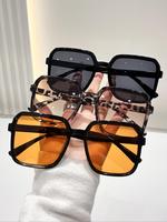 Unisex Fashionable Tinted Lens Sunglasses, Rich Girl Sunglasses, Trendy Casual Sunglasses for Men, Fashion Accessories for Ou...