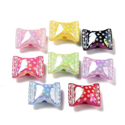 UV Plating Iridescent Acrylic Beads