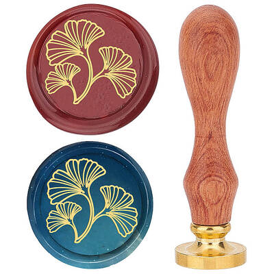 Brass Wax Seal Stamp with Wood Handle