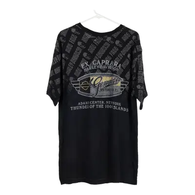 New York Harley Davidson Graphic T-Shirt - XL Black Cotton