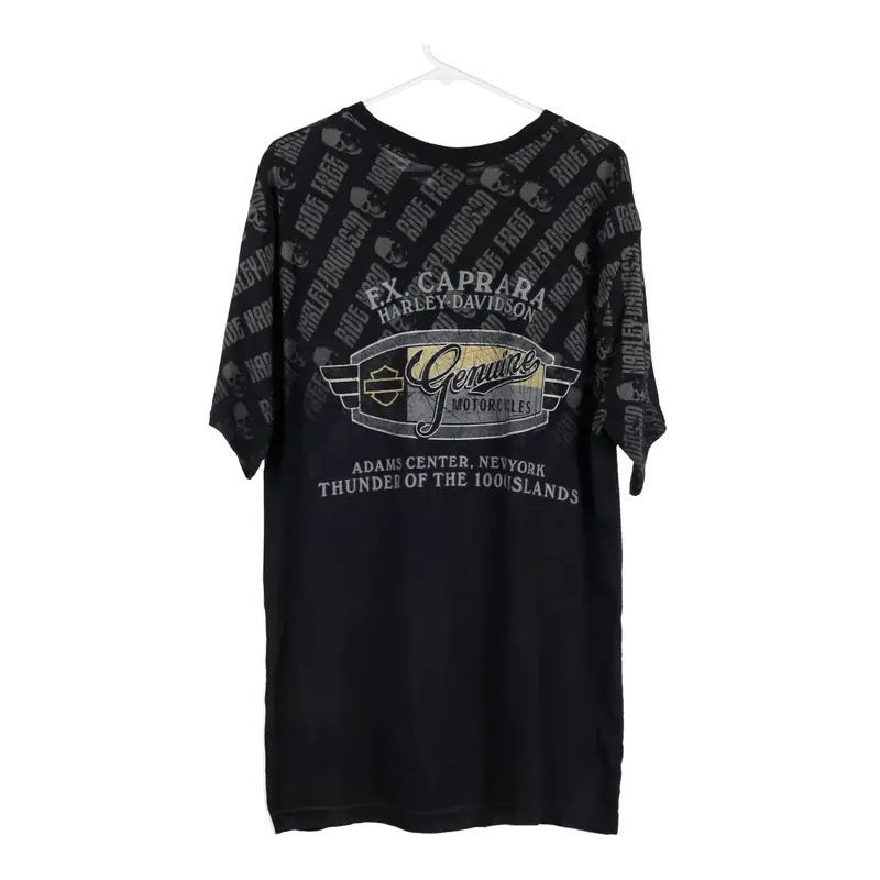 New York Harley Davidson Graphic T-Shirt - XL Black Cotton