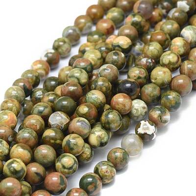 Natural Rhyolite Jasper Beads Strands