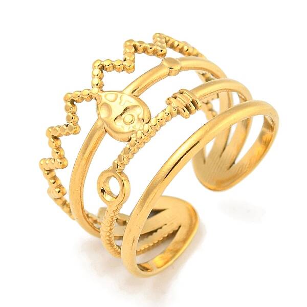 Ion Plating(IP) 304 Stainless Steel Open Cuff Ring