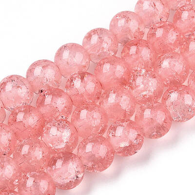 Baking Painted Crackle Glass Bead Strands