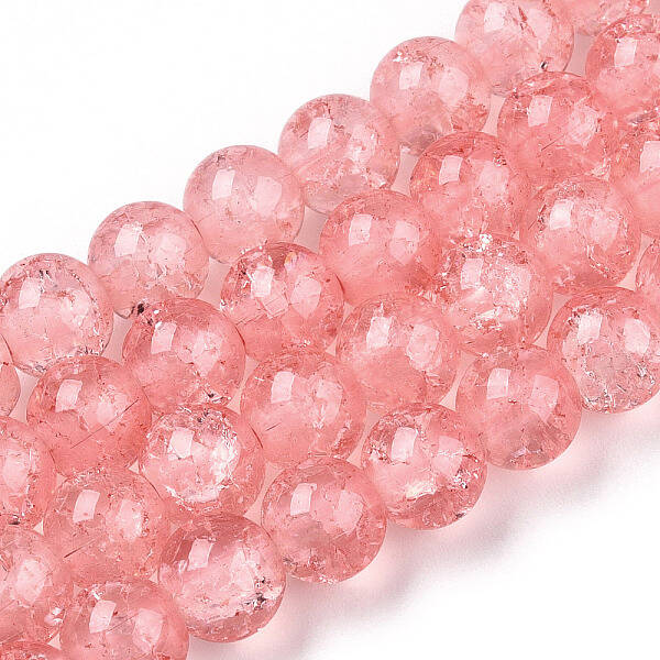 Baking Painted Crackle Glass Bead Strands
