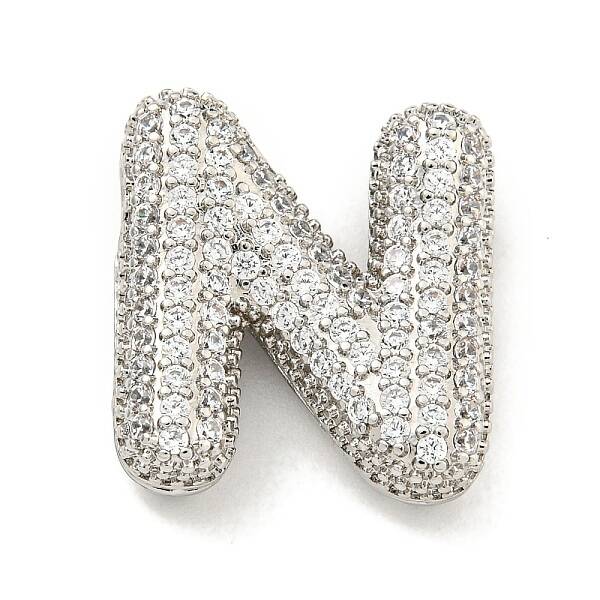 Platinum Plated Brass Micro Pave Cubic Zirconia Pendants