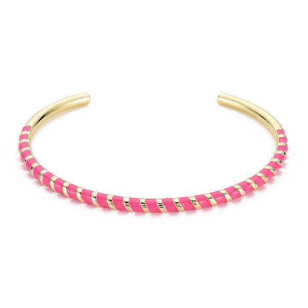Twisted Brass Enamel Cuff Bangle