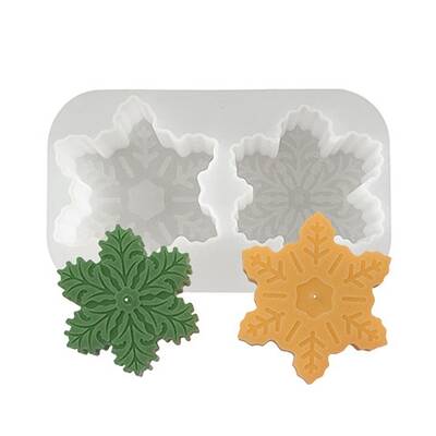Christmas Theme DIY Snowflake Shape Silicone Candle Molds