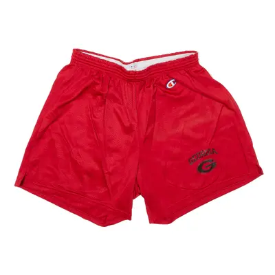 CHAMPION Georgia USA Sports Shorts Red Relaxed Nylon Mens XL W26