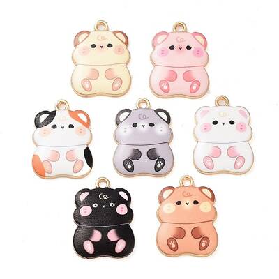 Rack Plating Alloy Enamel Pendants
