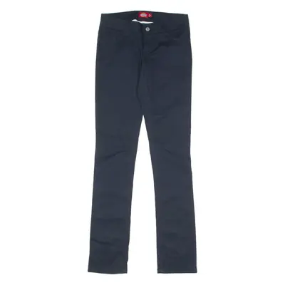 DICKIES Womens Twill Trousers Black Slim Skinny W29 L33