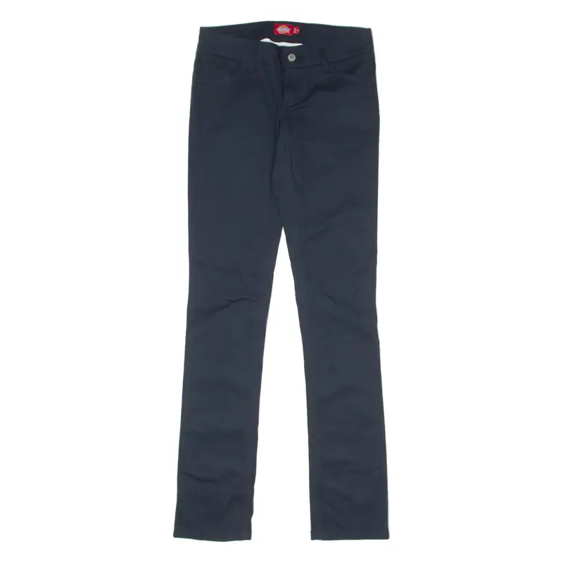 DICKIES Womens Twill Trousers Black Slim Skinny W29 L33