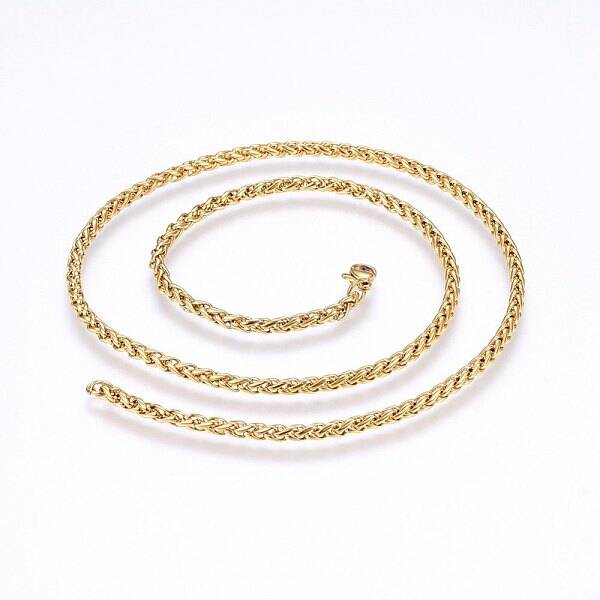 304 Stainless Steel Wheat Chain Necklaces
