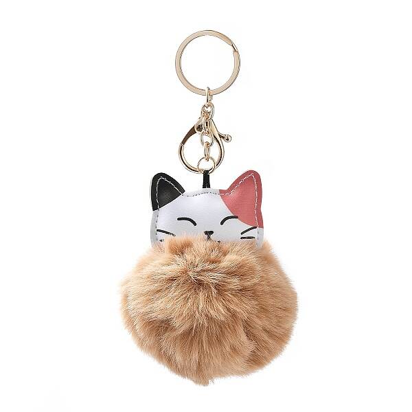 Cute Cat Keychain Plush Pendant for Bags and Wallets