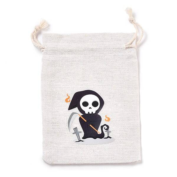 Halloween Cotton Cloth Storage Pouches